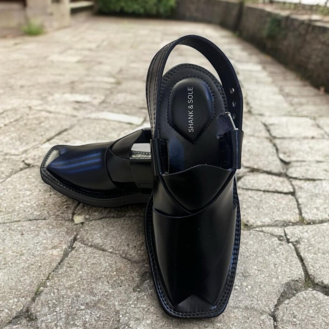 Luxury Kaptan chappal - 804 Black